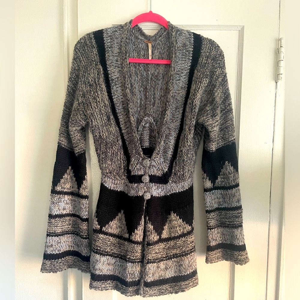 Free People cardigan (Small, Black/Gray)